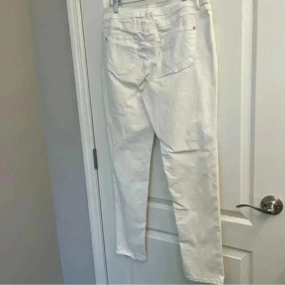 White Straight Leg Denim Jeans - Picture 6 of 12
